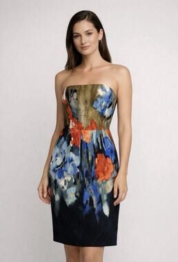 Anthropologie Moulinette Soeurs Silk Blend Watercolor Slip Dress Size 2